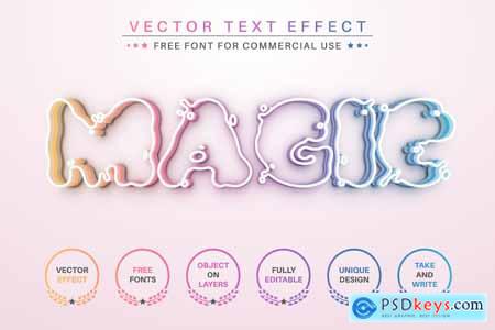 Magic Rainbow - Editable Text Effect, Font Style