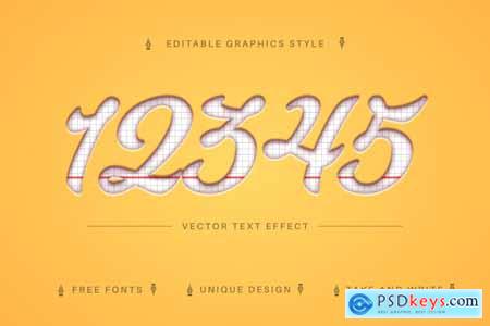 School Paper - Editable Text Effect, Font Style