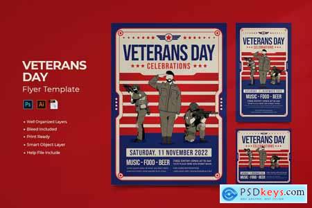Veterans Day Flyer Set