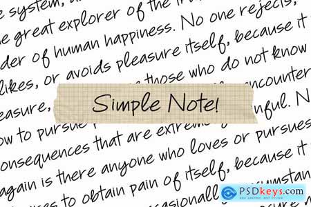 Simple Note - Note Handwritten Font