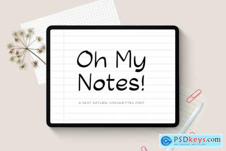 Oh My Notes - Note Taking Handwritten Font