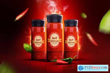 Product Mockup - Chilli Sauce Packaging