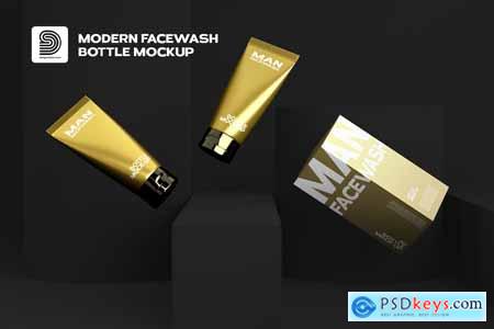 DST 3D Facewash Bottle Mockup