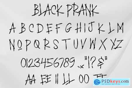 BLACK PRANK - Brush Font AM