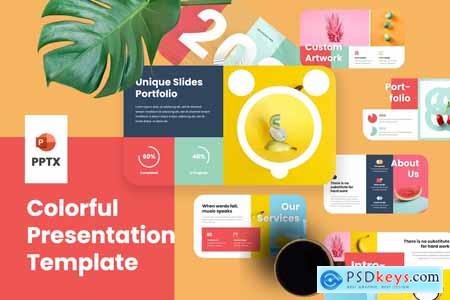 Minimalism Colorful Powerpoint Template