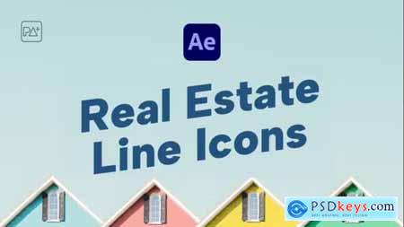 Real Estate Line Icons For After Effects 40306874