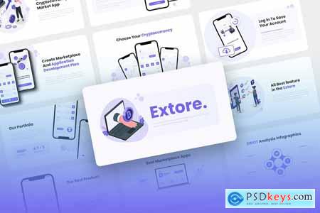 Extore - Mobile App & SAAS PowerPoint Template