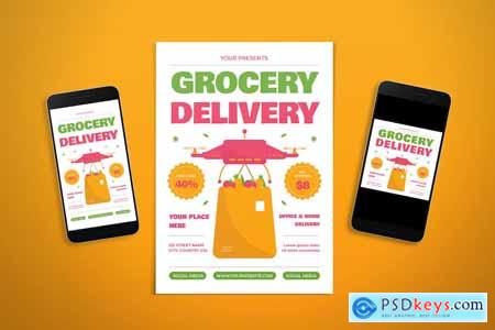 Grocery Delivery Flyer & Instagram Post