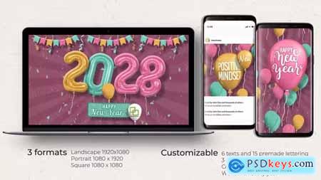 New Year and Balloons Opener 40309926