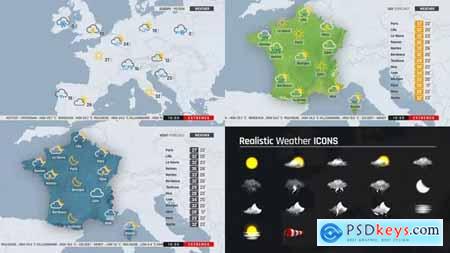 World Weather Forecast - Flat Map ToolKit 40349039