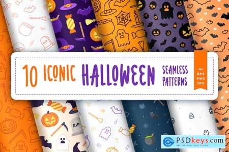 Iconic Halloween Seamless Pattern