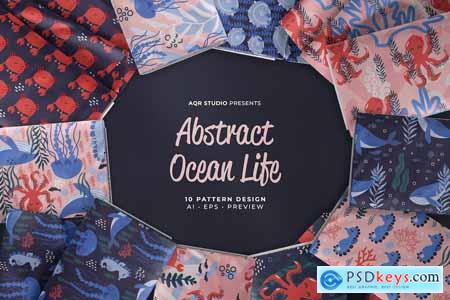 Abstract Ocean Life - Seamless Pattern