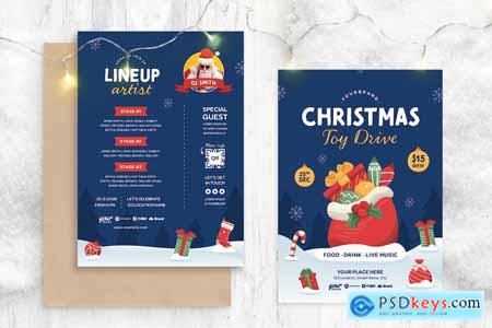 Christmas Toy Drive Flyer Poster Template