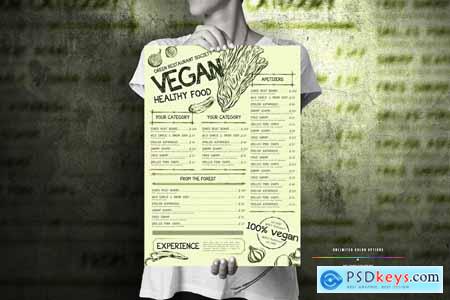 Vegan Food Menu Big Poster Design