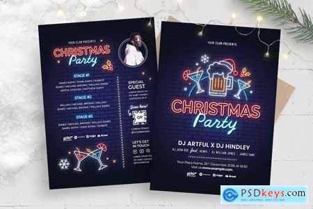 Christmas Party Flyer Template DGMVBHE