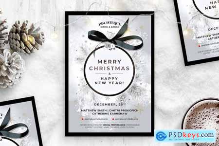 Silver Christmas Flyer Template