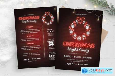 Christmas Party Flyer Template 3BR8YAN