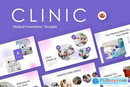 Clinic Purple Creative Medical Gradient PowerPoint