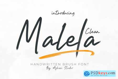 Malela Handwritten Brush Font Clean