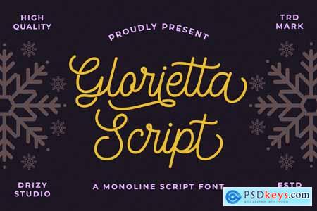 Glorietta Script - Monoline Script Font