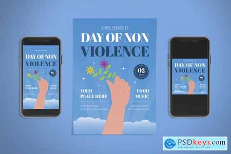 Day Of Non Violence Flyer & Instagram Post