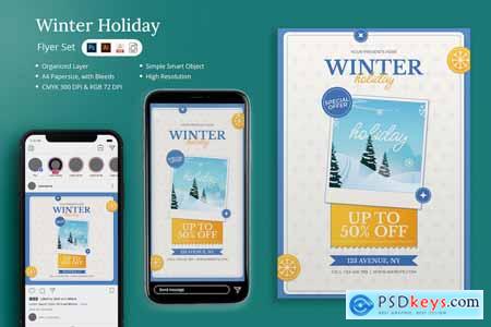 Wintri - Winter Holiday Flyer Set