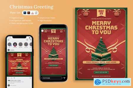 Wimona - Christmas Greeting Flyer Set