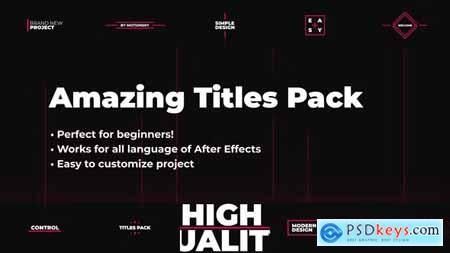 Amazing Titles Pack - After Effects 40436037