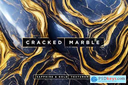 Sapphire & Gold Marble Textures