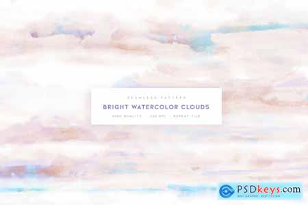 Bright Watercolor Clouds