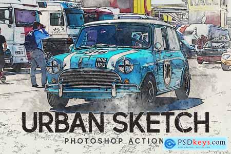 Urban Sketch - Photoshop Action