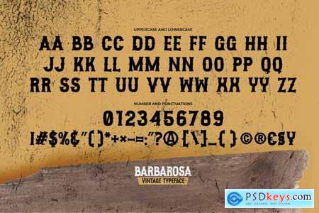 BARBAROSA - Vintage Serif Typeface
