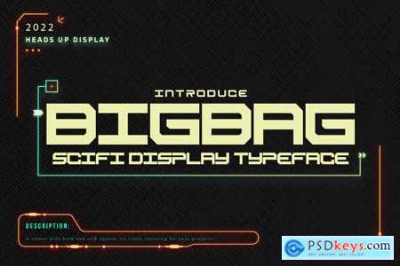 Bigbag - Scifi Display Typeface