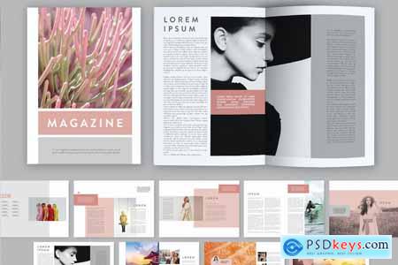 Modern Magazine with Grey and Nude Accents