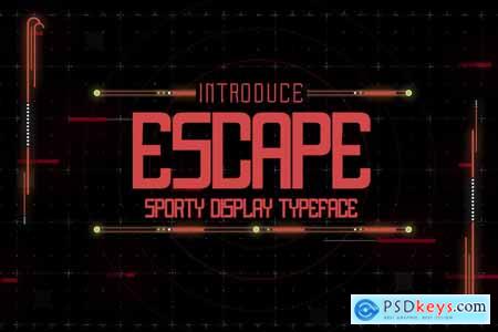 Escape - Sporty Display Typeface