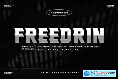 Freedrin - A Modern Typeface