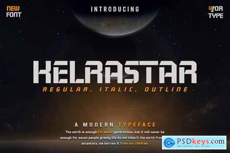 KelraStar - A Futuristic Typeface