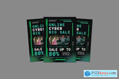 Online Cyber Big Sale Flyer