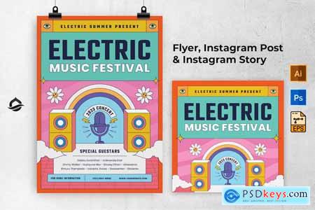 Electric Music Festival - Flyer & Instagram
