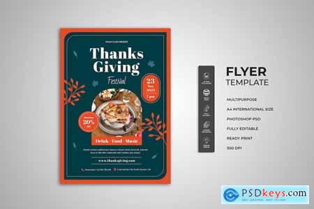Thanksgiving Celebration Flyer X7666BY