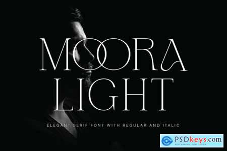 Moora Light Display Serif Luxury Font