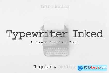 Typewriter Inked Handwritten Typeface