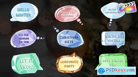Ice And Crystal Speech Bubbles - FCPX 40506951