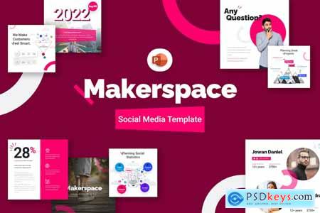 Makerspace Social Media PowerPoint Template