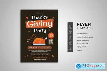 Thanksgiving Celebration Flyer P8YCFVL