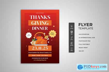 Thanksgiving Celebration Flyer A9Z29KN