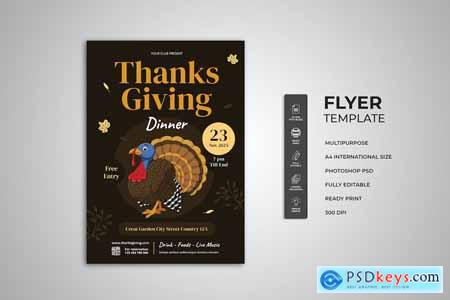Thanksgiving Celebration Flyer HC5Q2YL