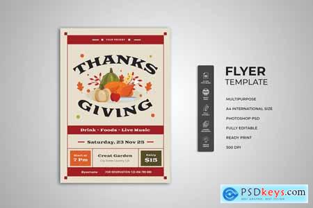 Thanksgiving Celebration Flyer HS68VXW