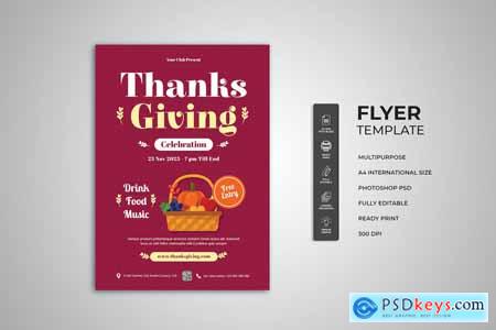 Thanksgiving Celebration Flyer SM6PPTZ