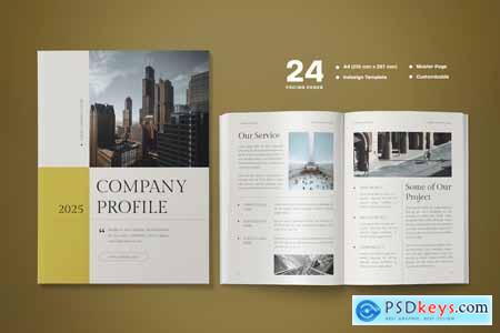 White Modern Company Profile Book